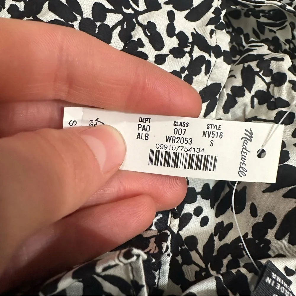 Madewell Ruffled Button-Front Top in Floral
